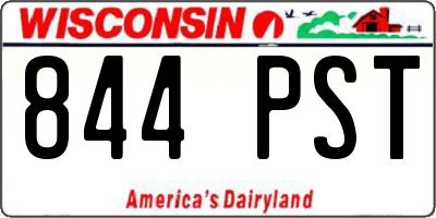 WI license plate 844PST