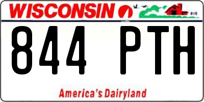 WI license plate 844PTH