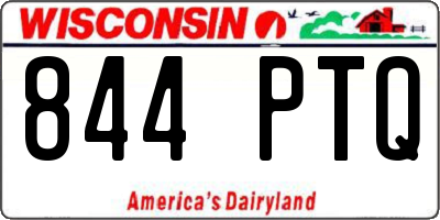 WI license plate 844PTQ