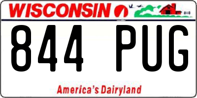 WI license plate 844PUG
