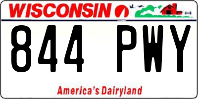 WI license plate 844PWY
