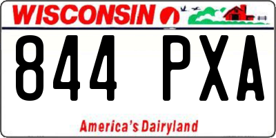WI license plate 844PXA