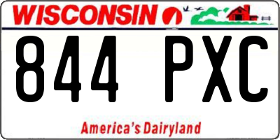 WI license plate 844PXC