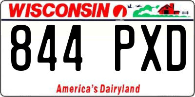 WI license plate 844PXD