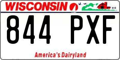 WI license plate 844PXF