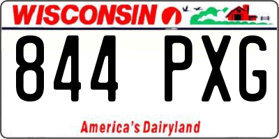 WI license plate 844PXG