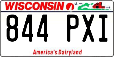 WI license plate 844PXI
