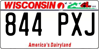 WI license plate 844PXJ