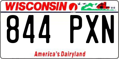WI license plate 844PXN