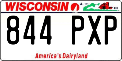 WI license plate 844PXP