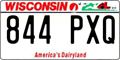 WI license plate 844PXQ