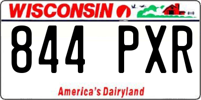 WI license plate 844PXR