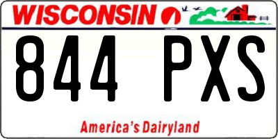 WI license plate 844PXS