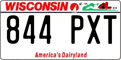 WI license plate 844PXT