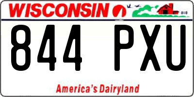 WI license plate 844PXU