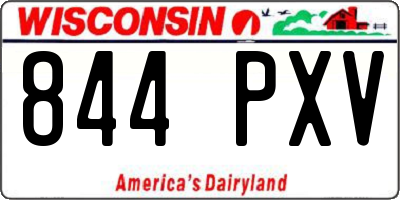 WI license plate 844PXV