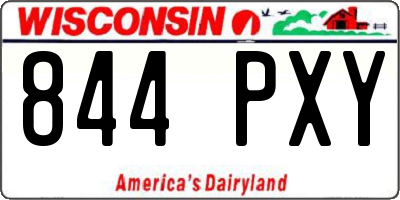WI license plate 844PXY