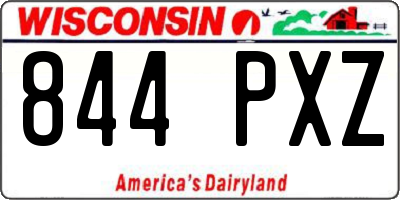 WI license plate 844PXZ