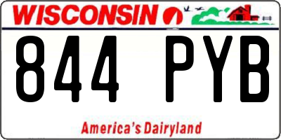 WI license plate 844PYB
