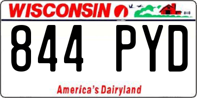 WI license plate 844PYD
