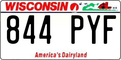 WI license plate 844PYF