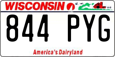 WI license plate 844PYG