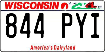 WI license plate 844PYI