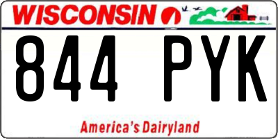 WI license plate 844PYK