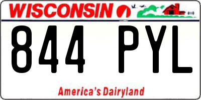 WI license plate 844PYL