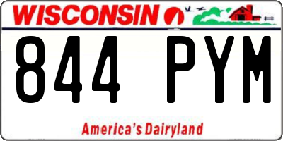 WI license plate 844PYM