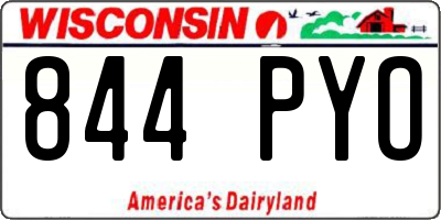 WI license plate 844PYO
