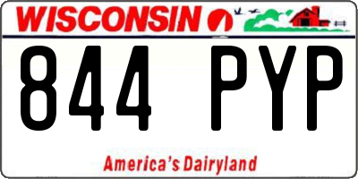 WI license plate 844PYP