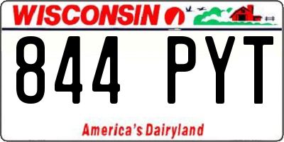 WI license plate 844PYT