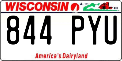 WI license plate 844PYU