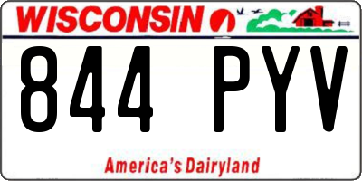 WI license plate 844PYV