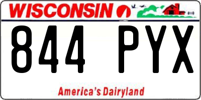 WI license plate 844PYX