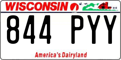 WI license plate 844PYY