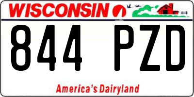 WI license plate 844PZD
