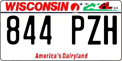 WI license plate 844PZH