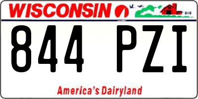 WI license plate 844PZI