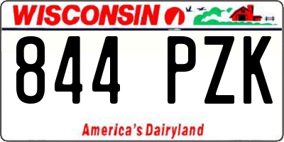 WI license plate 844PZK