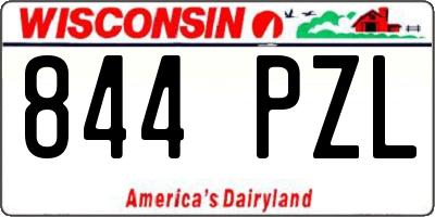 WI license plate 844PZL