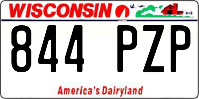WI license plate 844PZP