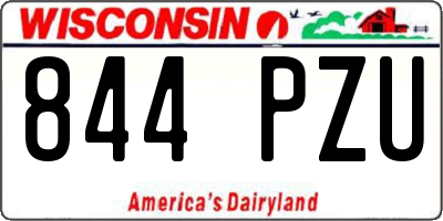 WI license plate 844PZU