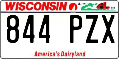 WI license plate 844PZX