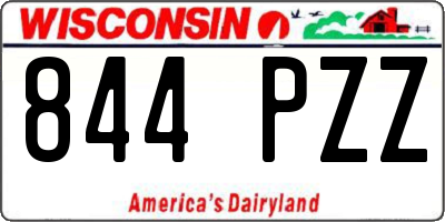 WI license plate 844PZZ