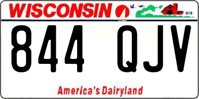 WI license plate 844QJV