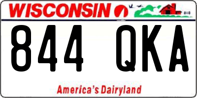 WI license plate 844QKA