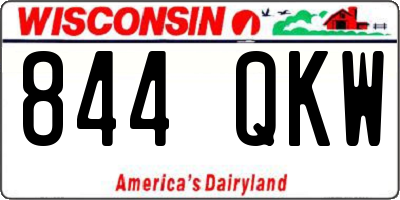 WI license plate 844QKW