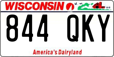 WI license plate 844QKY